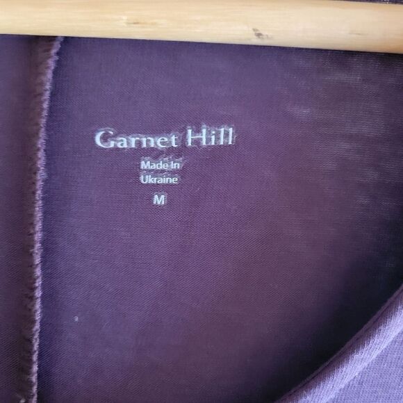 Garnet Hill Purple Tencel Stretch Jersey Knit Scoop Neck Dress Size Medium - Picture 6 of 8